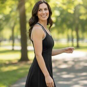 All in Motion Black Tennis Dress Built-In Shorts Athletic Active Dress XS NWT